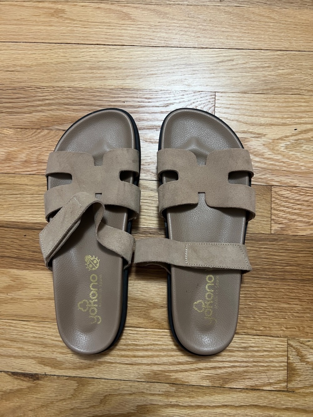 Unlisted Brand Tan Suede Slide Sandals for Women